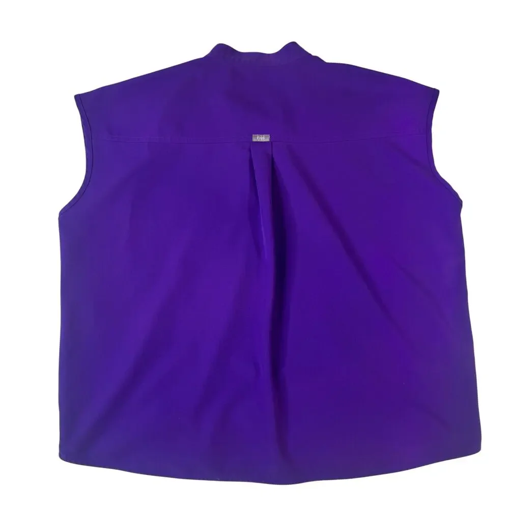 FIGS Rafaela Oversized Scrub Top Digital Grape Purple Women's XL Retired Rare LE - Picture 3 of 15